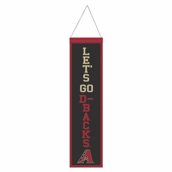 Wraft Fanatics 8 x 32 in. MLB Arizona Diamondbacks Wool Heritage Slogan Design Banner 9416647610